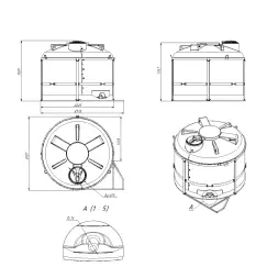 Кассета 5м3 TRF (ПОЛНЫЙ слив) СБ для СЗР/воды