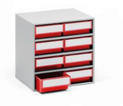 Кассетница с металлическим корпусом Treston, 400x300x395, красный,   0830-5