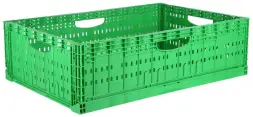 Ящик пластиковый складной, 600х400х180 мм, зеленый [12.425.71]