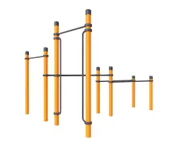 2 турника, брусья стандарт, брусья разноширокие и вертикальные поручни для ОВ «Исполин»