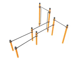 2 турника, брусья стандарт, брусья разноширокие и вертикальные поручни для ОВ «Исполин»