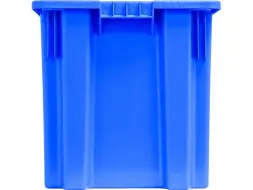 Ящик пластиковый сплошной, 600x400x400 мм, 75 л, синий [605 ГД]