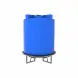 Емкость T 5000 л под плотность до 1,5 г/см3 синяя на основании для полного слива F