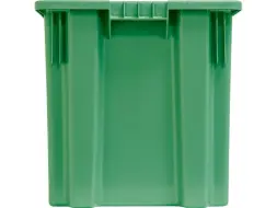 Ящик пластиковый сплошной, 600x400x400 мм, 75 л, зеленый [605 ГД]
