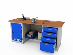 Верстак ДВК с 2 тумбами WOKER PRO 2104.2000