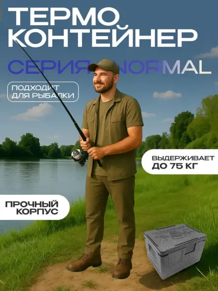 Термоконтейнер TERMOBOX Бытовой Normal, 18 л, 400х300х270 мм, 40кг/м3