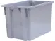 Ящик пластиковый сплошной, 600x400x400 мм, 75 л, серый [605 ГД ВС]
