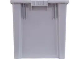 Ящик пластиковый сплошной, 600x400x400 мм, 75 л, серый [605 ГД ВС]