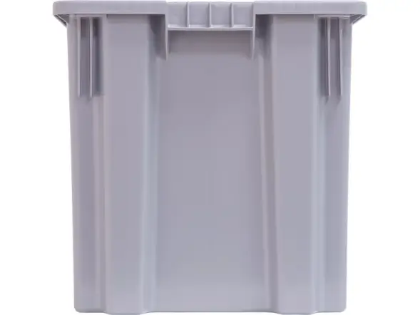 Ящик пластиковый сплошной, 600x400x400 мм, 75 л, серый [605 ГД ВС]