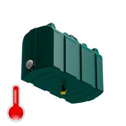 Бак пластиковый для летнего душа Полимер-Групп R 200 л с подогревом, черный [DR200S112]