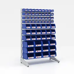 Стеллаж односторонний L1500 №26 (1425х940х500) светло-серый