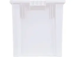 Ящик пластиковый сплошной с гладким дном, 600x400x400 мм, 75 л, белый [605 ГД м]