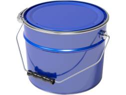 Ведро металлическое, 13 л, крышка-обруч, синий [2106]
