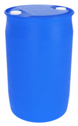 Бочка пластиковая с крышкой и двумя пробками L-Ring Plus, 227 л, синий [БП227.03/04]