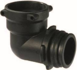 Переходник G3 угловой 90° T9M-T9F пластик Италия