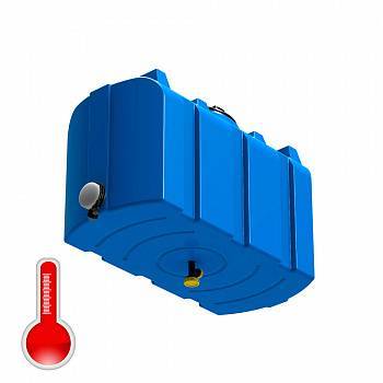 Бак пластиковый для летнего душа Полимер-Групп R 200 л с подогревом, синий [DR200S1312]