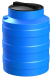 Бочка (емкость) пластиковая вертикальная с крышкой, 100 л, синий [TV100S13]