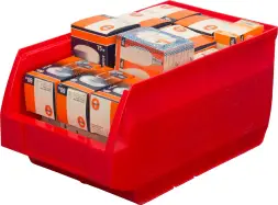 Ящик (лоток) пластиковый сплошной, 400x230x200 мм, 18.4 л, синий [5004]