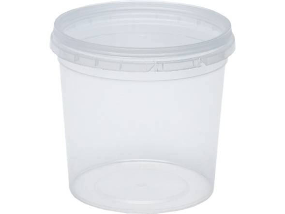 Контейнер п/п 0,400л. круглый, d-95мм, с прозрачной крышкой цв. прозрачный(прозрачный)