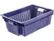 Ящик пластиковый перфорированный, 600x400x200 мм, 48 л, синий [102]