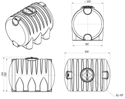Емкость КАС 2000 HR красный