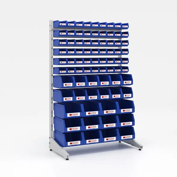 Стеллаж односторонний L1500 №30 (1425х940х500) светло-серый