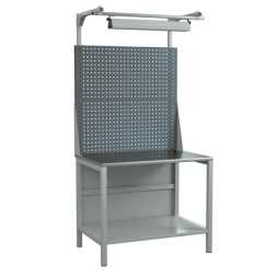 Верстак 1000 с экраном, полками и светодиодным светильником [17406]