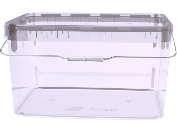 Ведро пластиковое прямоугольное с прозрачной крышкой, 11 л [5111]