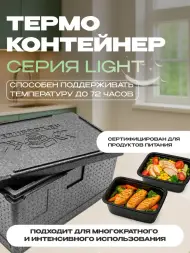Термоконтейнер TERMOBOX Облегченный Light, 46 л, 600х400х320 мм, 30кг/м3