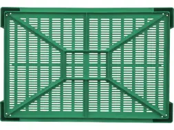 Ящик пластиковый перфорированный, 600x400x135 мм, 32,4 л, зеленый [119]