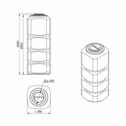 Емкость L 1000 л