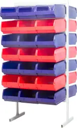 Ящик (лоток) пластиковый сплошной, 500x310x200 мм, 31 л, синий [5005]