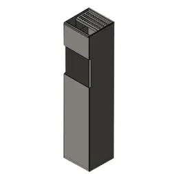 Урна-пепельница West, черный, с пепельницей, 9 л