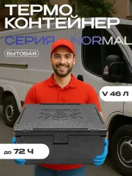 Термоконтейнер TERMOBOX Бытовой Normal, 46 л, 600х400х320 мм, 40кг/м3