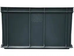 Ящик пластиковый сплошной, 400×300×230 мм, 21.6 л, серый [703.03.01]