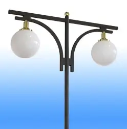 Стальной фонарный столб Т-03-2 со светильниками 5,26 м