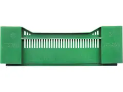 Ящик пластиковый перфорированный, 600x400x135 мм, 32,4 л, зеленый [120]