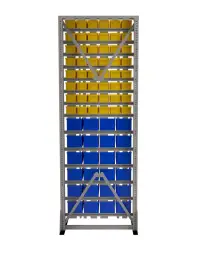 Стойка Стелла-техник односторонняя D1-08-06-00 с ящиками, 2020х735 мм