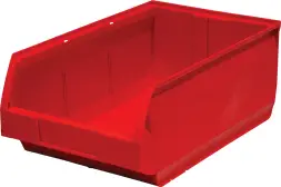 Ящик (лоток) пластиковый сплошной, 500x310x200 мм, 31 л, красный [5005]