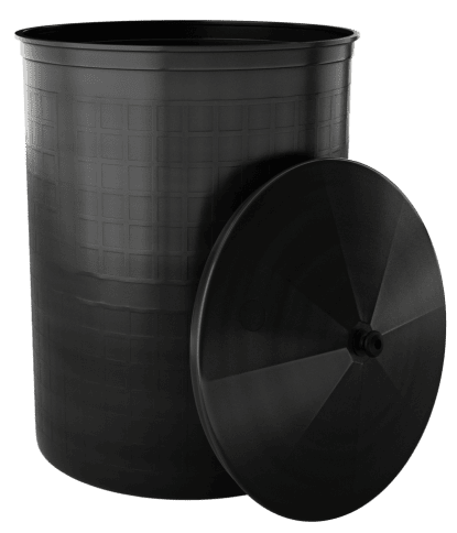 Бочка пластиковая садовая для дождевой воды и полива, 300л, черный [341]