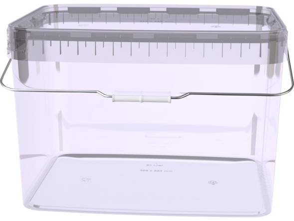 Ведро пластиковое прямоугольное, 20 л, прозрачный [5117]