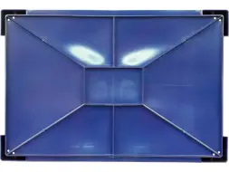 Ящик пластиковый перфорированный, 600x400x135 мм, 32,4 л, синий [120]