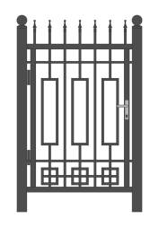 Кованая металлическая калитка МК14
