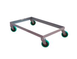 Тележка для ящиков стальная 4 колеса 160 мм, усиленная