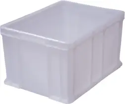 Ящик пластиковый сплошной, 400×300×230 мм, 21.6 л, синий [703.03.02]