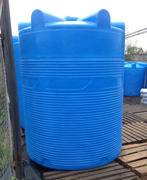 Емкость (резервуар) пластиковая вертикальная с крышкой, 6000 л, зеленый [TV6000S2]