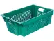 Ящик пластиковый перфорированный, 600x400x200 мм, 48 л, зеленый [102-1]