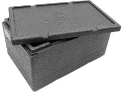 Термобокс пенополипропиленовый с крышкой STP Normal N, 600х400х320 мм, 46 л, 40 кг/м3