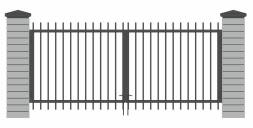 Распашные металлические ворота РВ-2, 4000x2000 мм