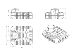 Емкость подземная R 3000 черный
